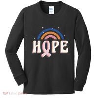 Hope Breast Cancer Awareness Rainbow Kids Long Sleeve Shirt thumb 0