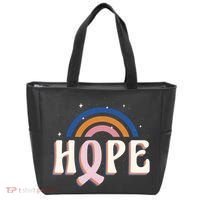 Hope Breast Cancer Awareness Rainbow Tote Bag thumb 0