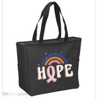 Hope Breast Cancer Awareness Rainbow Tote Bag thumb 2