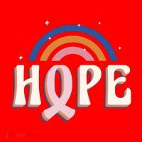 Hope Breast Cancer Awareness Rainbow Santa Hat thumb 1