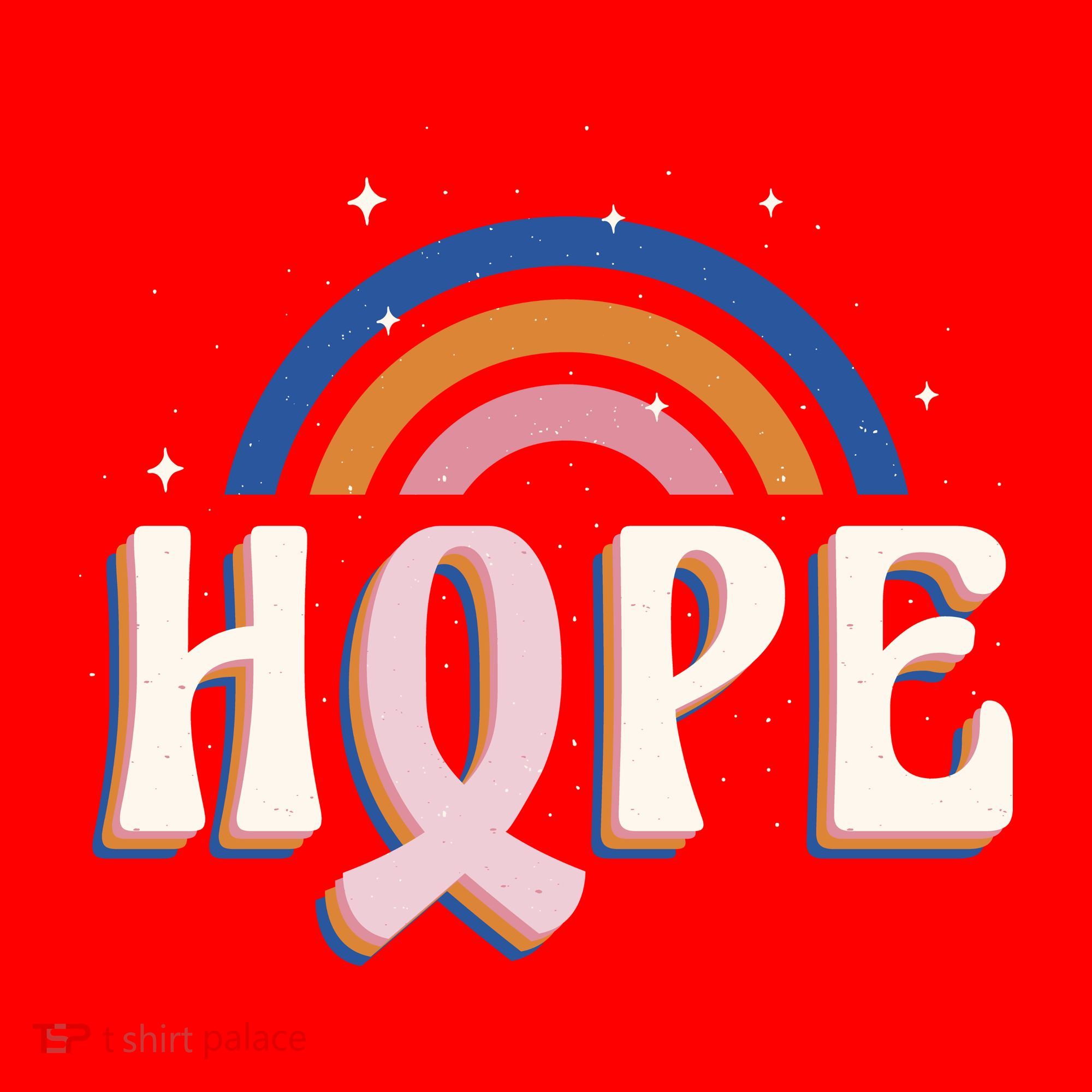 Hope Breast Cancer Awareness Rainbow Santa Hat