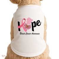 Hope Breast Cancer Awareness Flower Ribbon Doggie Tank thumb 0