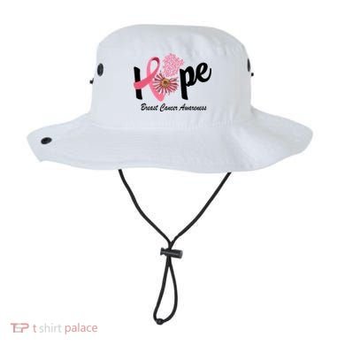 Hope Breast Cancer Awareness Flower Ribbon Bucket Hat