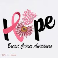 Hope Breast Cancer Awareness Flower Ribbon Women's Hoodie thumb 2