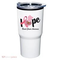 Hope Breast Cancer Awareness Flower Ribbon Tumbler thumb 0