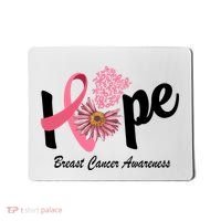 Hope Breast Cancer Awareness Flower Ribbon Mousepad thumb 0