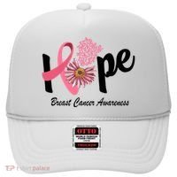 Hope Breast Cancer Awareness Flower Ribbon Hat thumb 0