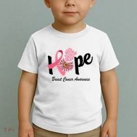 Hope Breast Cancer Awareness Flower Ribbon Toddler T-Shirt thumb 2