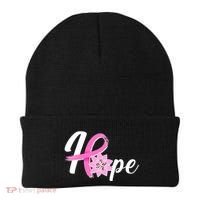 Hope Breast Cancer Awareness Ribbon Flower Beanie thumb 0