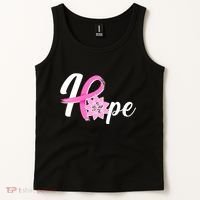 Hope Breast Cancer Awareness Ribbon Flower Tank Top thumb 2