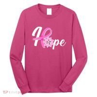 Hope Breast Cancer Awareness Ribbon Flower Long Sleeve Shirt thumb 0