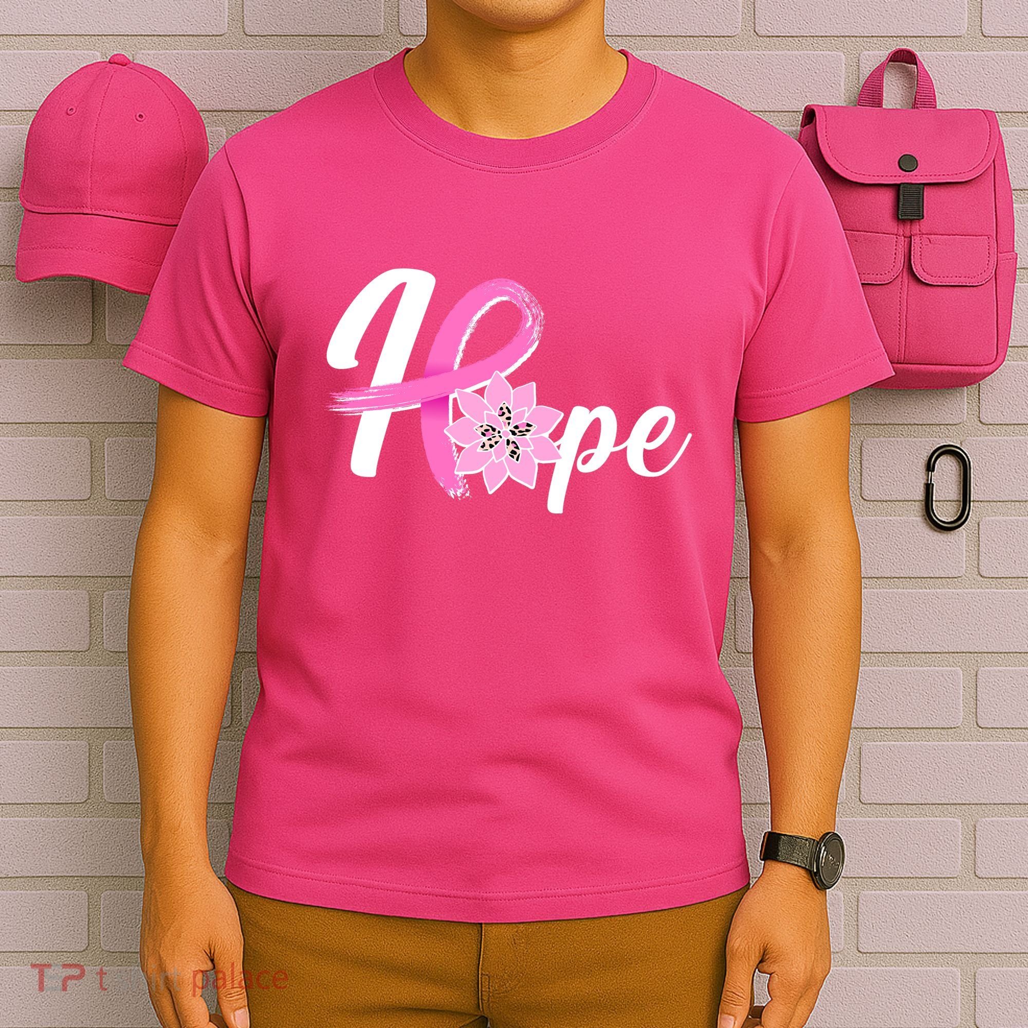 Hope Breast Cancer Awareness Ribbon Flower T-Shirt