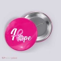 Hope Breast Cancer Awareness Ribbon Flower Button thumb 0