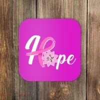Hope Breast Cancer Awareness Ribbon Flower Coaster thumb 0