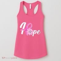 Hope Breast Cancer Awareness Ribbon Flower Women's Tank Top thumb 0