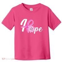 Hope Breast Cancer Awareness Ribbon Flower Toddler T-Shirt thumb 0
