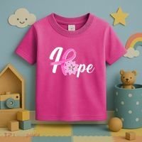 Hope Breast Cancer Awareness Ribbon Flower Toddler T-Shirt thumb 3