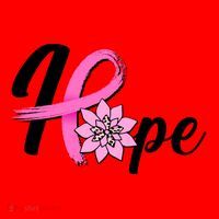 Hope Breast Cancer Awareness Ribbon Flower Santa Hat thumb 1