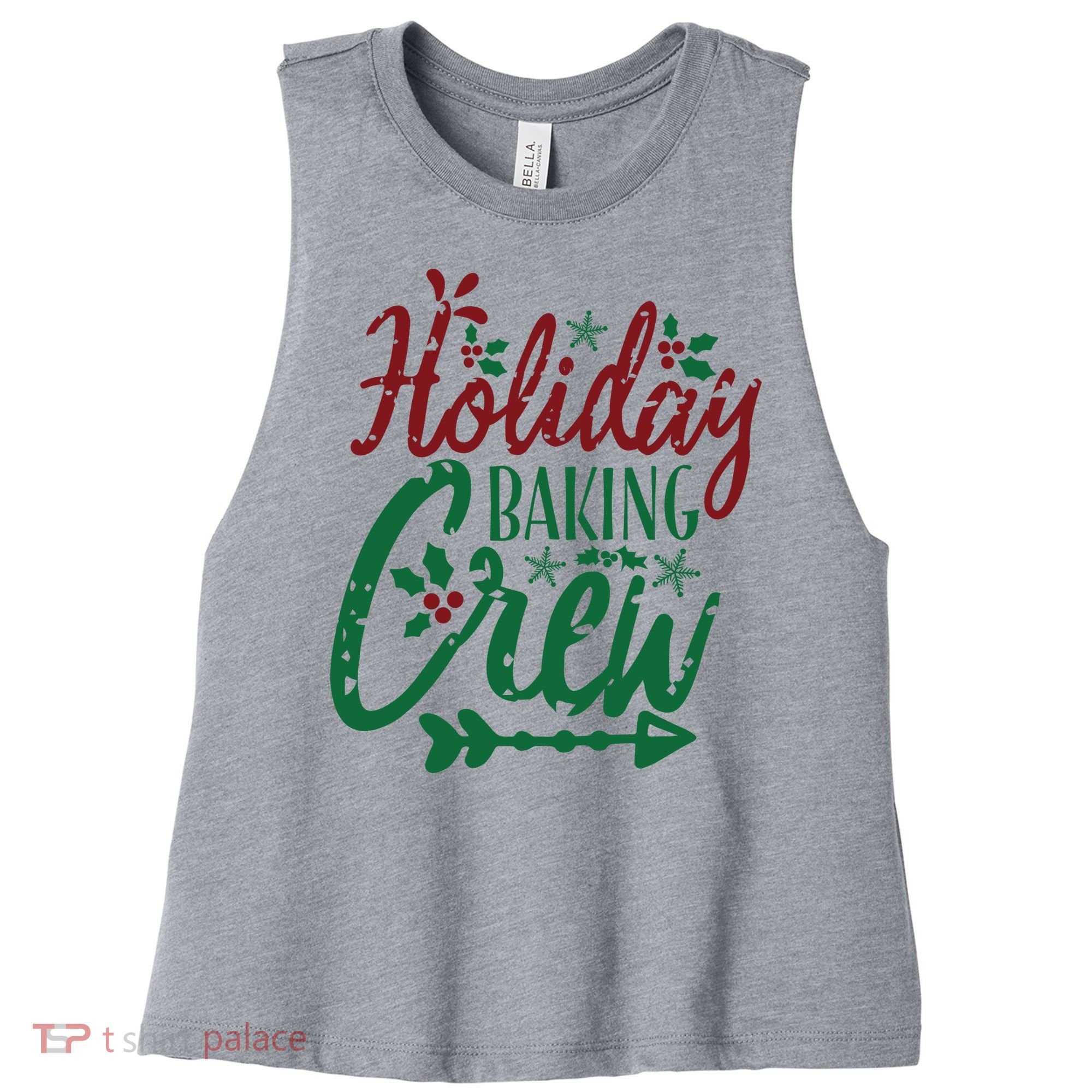 Holiday Baking Crew Women's Racerback Cropped Tank
