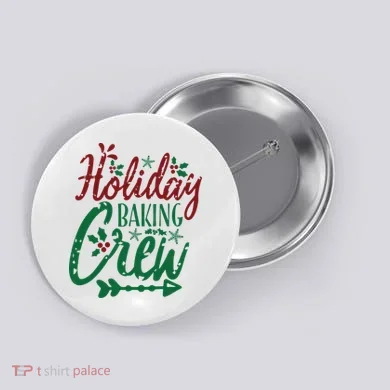 Holiday Baking Crew Button