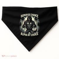 Human By Chance Alpha By Choice Alpha Wolf USA-Made Doggie Bandana thumb 0