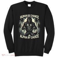 Human By Chance Alpha By Choice Alpha Wolf Sweatshirt thumb 0