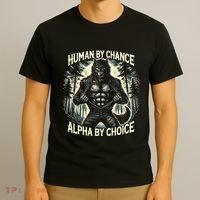 Human By Chance Alpha By Choice Alpha Wolf T-Shirt thumb 3