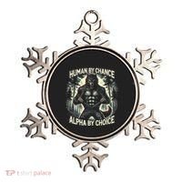 Human By Chance Alpha By Choice Alpha Wolf Ornament thumb 0