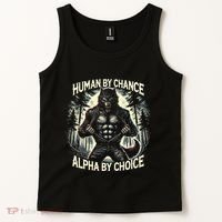 Human By Chance Alpha By Choice Alpha Wolf Tank Top thumb 2