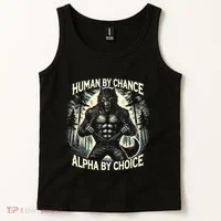 Human By Chance Alpha By Choice Alpha Wolf Tank Top thumb 2