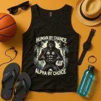 Human By Chance Alpha By Choice Alpha Wolf Tank Top thumb 4