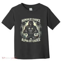 Human By Chance Alpha By Choice Alpha Wolf Toddler T-Shirt thumb 0