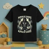 Human By Chance Alpha By Choice Alpha Wolf Toddler T-Shirt thumb 3