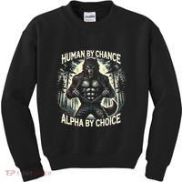 Human By Chance Alpha By Choice Alpha Wolf Kids Sweatshirt thumb 0
