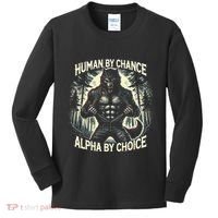 Human By Chance Alpha By Choice Alpha Wolf Kids Long Sleeve Shirt thumb 0