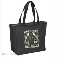 Human By Chance Alpha By Choice Alpha Wolf Tote Bag thumb 2