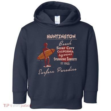 Huntington Beach California Vintage Toddler Hoodie