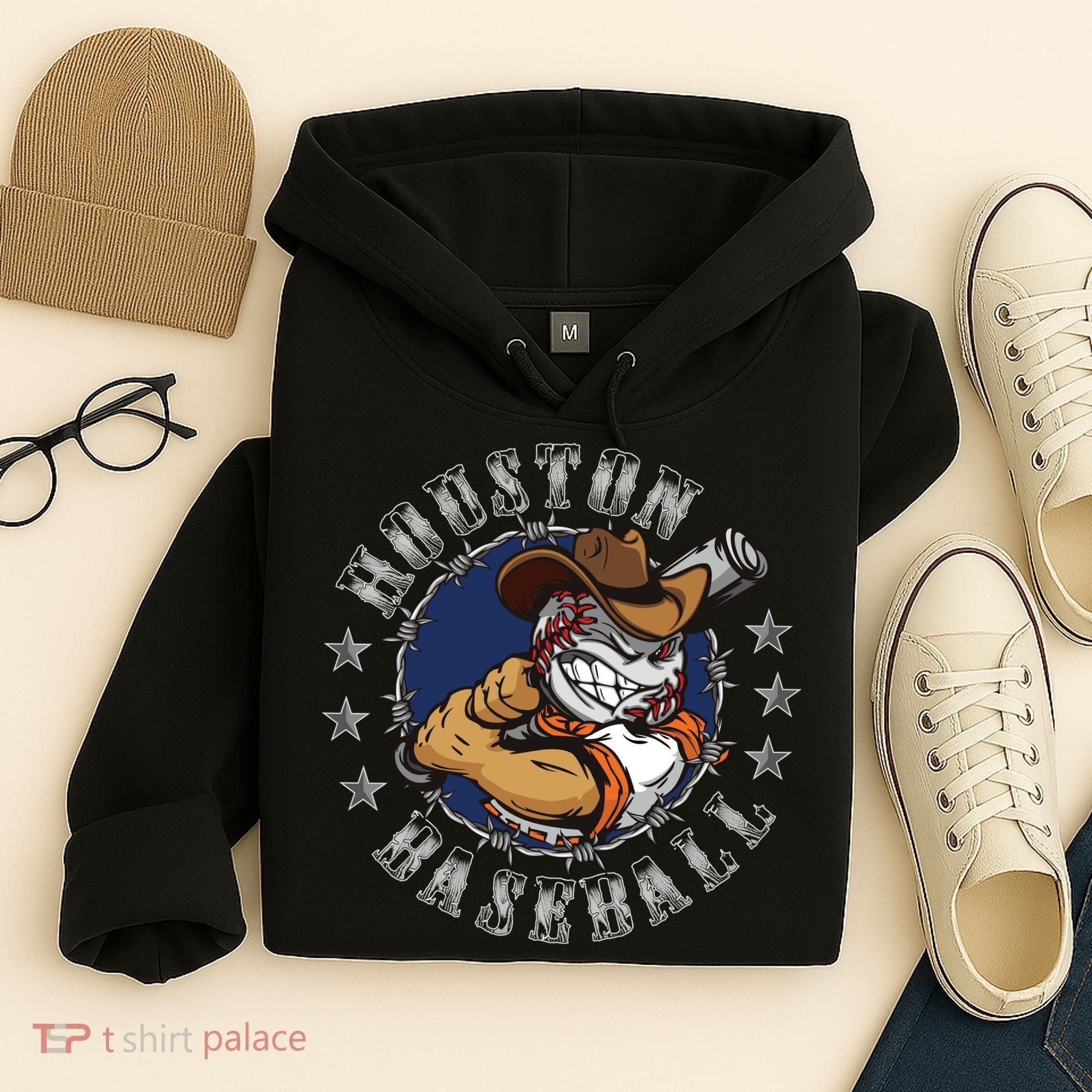 Houston Baseball Cartoon Hoodie