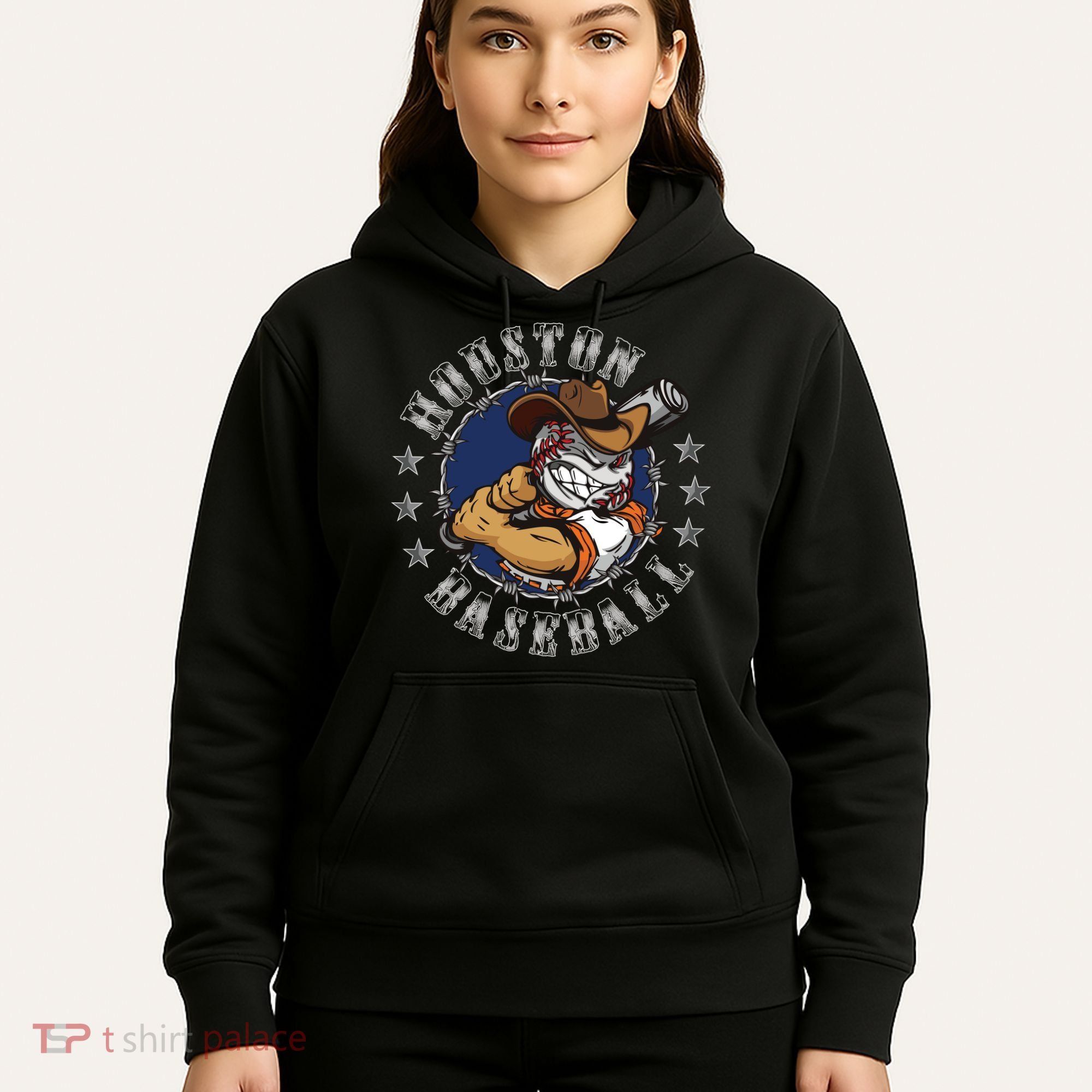 Houston Baseball Cartoon Hoodie