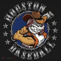 Houston Baseball Cartoon Long Sleeve Shirt thumb 2