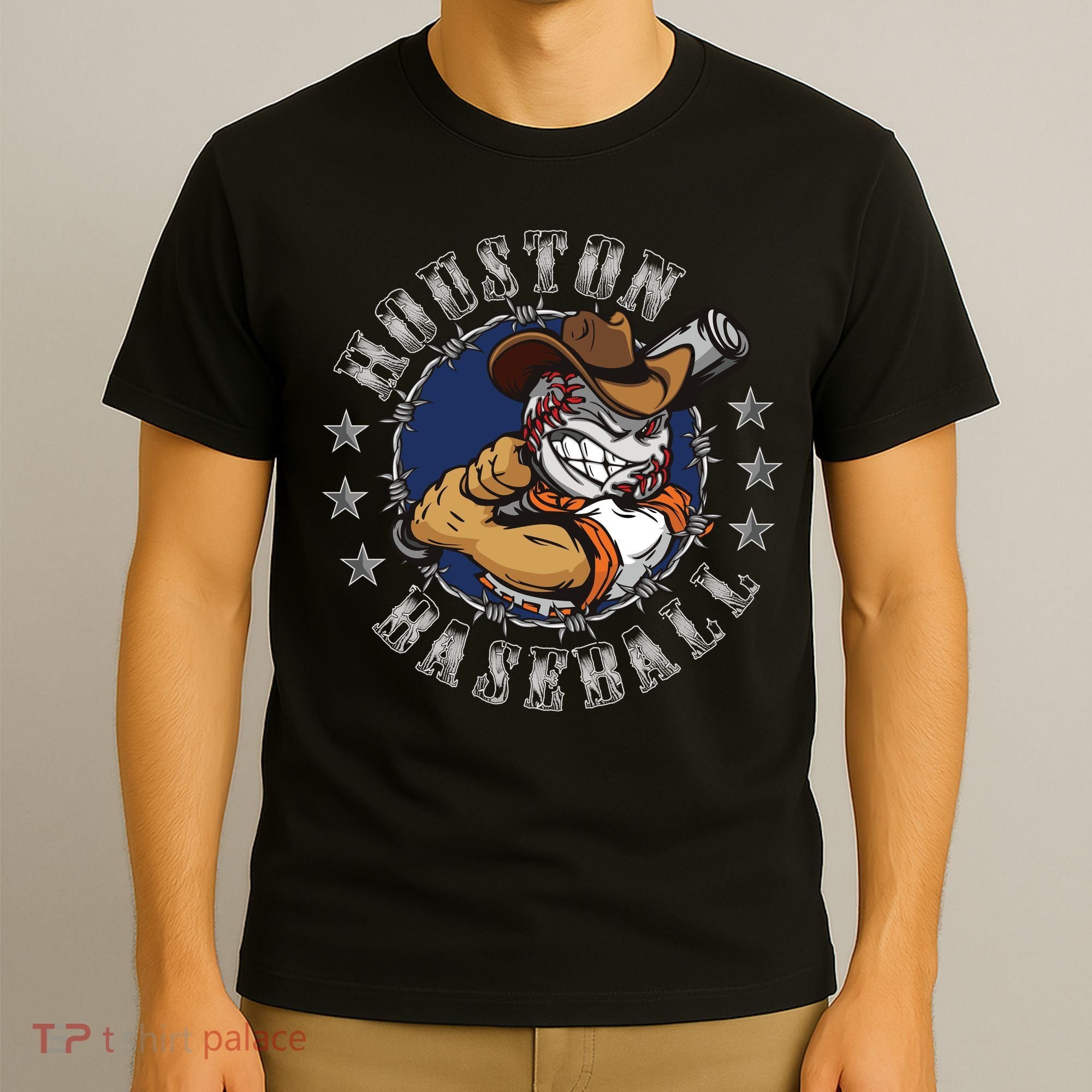 Houston Baseball Cartoon T-Shirt