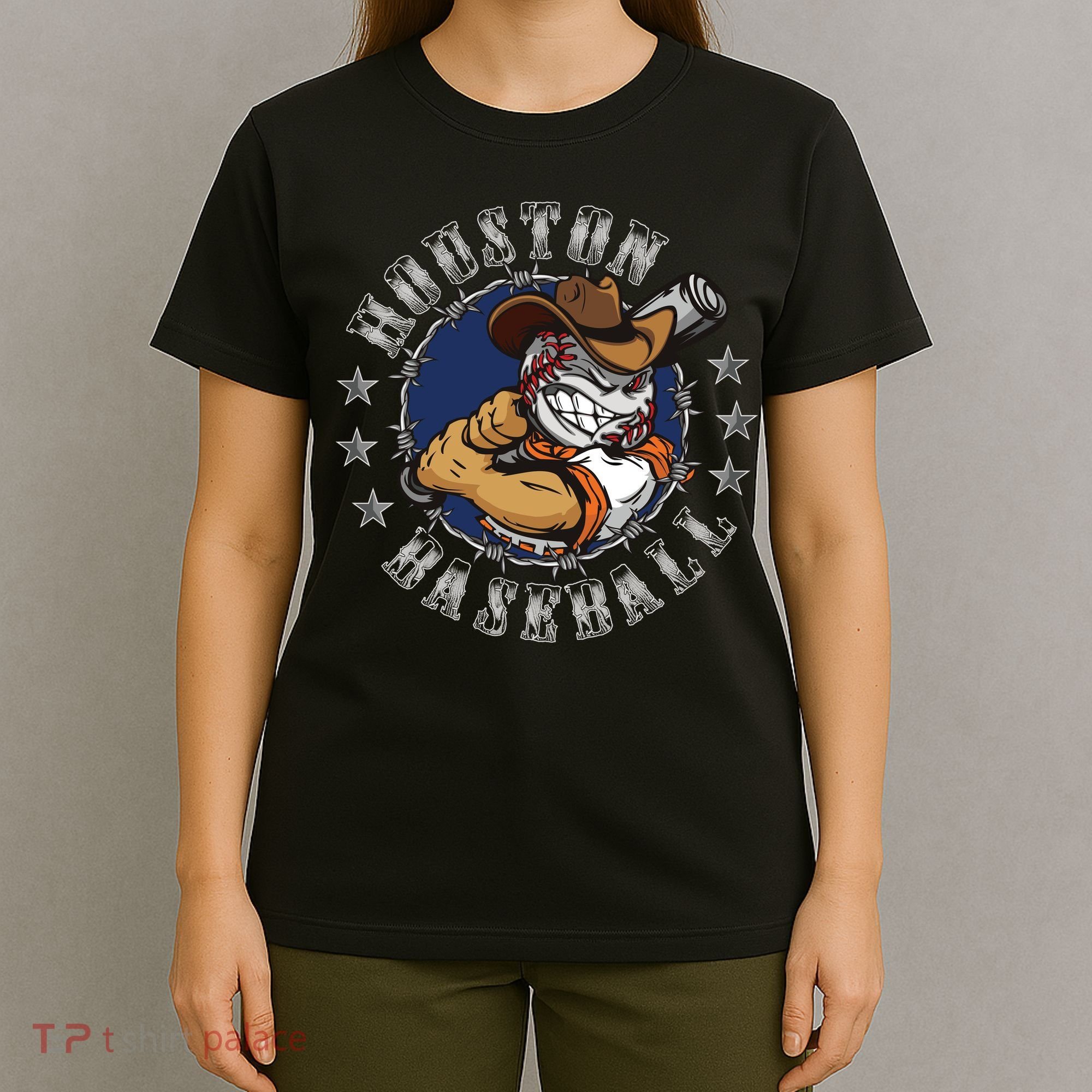 Houston Baseball Cartoon T-Shirt
