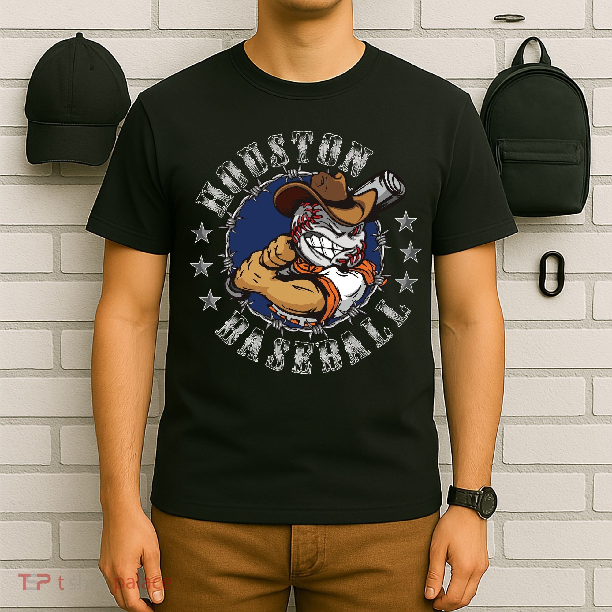 Houston Baseball Cartoon T-Shirt