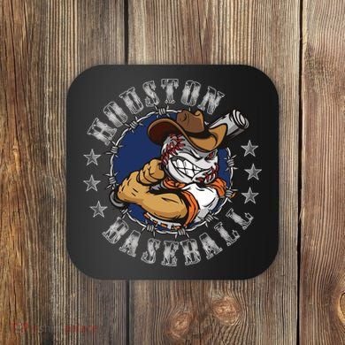 Houston Baseball Cartoon Coaster