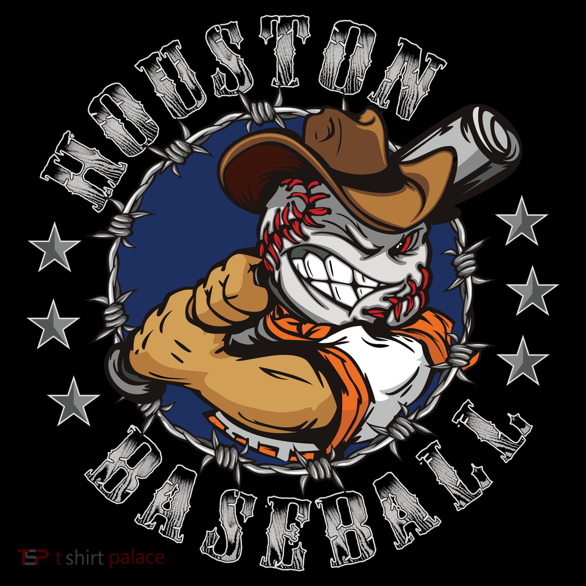 Houston Baseball Cartoon Women's Hoodie