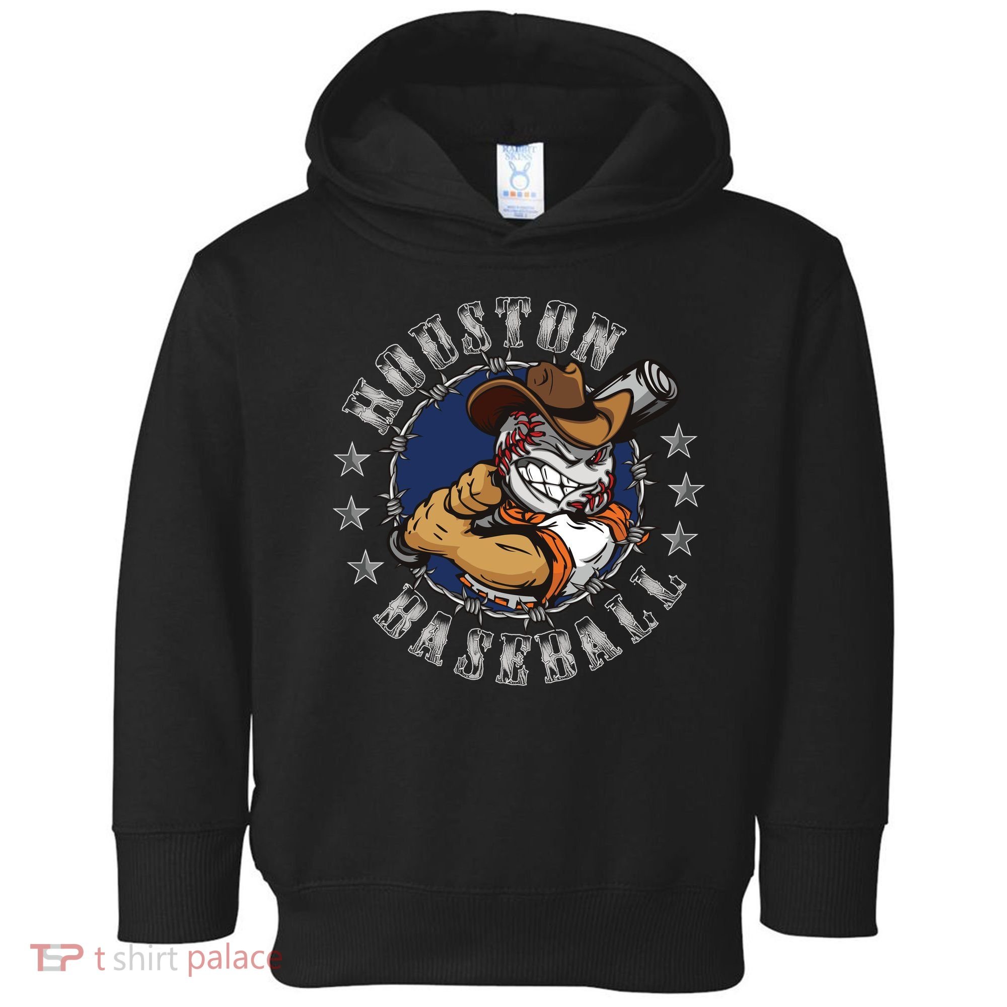 Houston Baseball Cartoon Toddler Hoodie