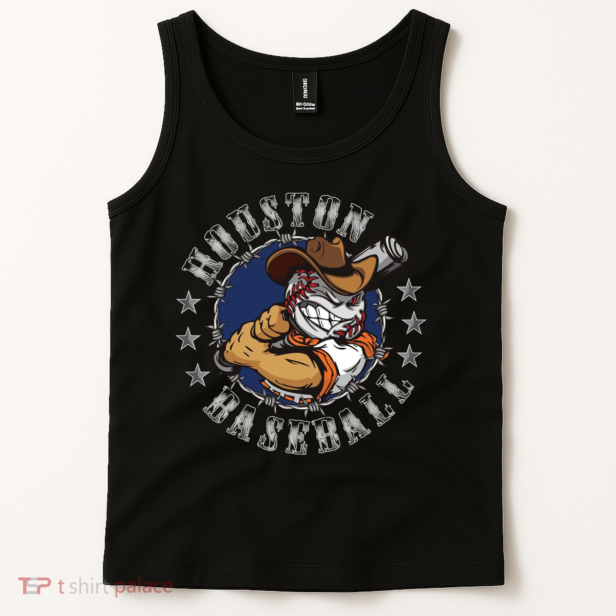 Houston Baseball Cartoon Tank Top
