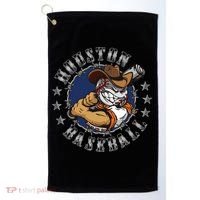 Houston Baseball Cartoon Golf Towel thumb 0