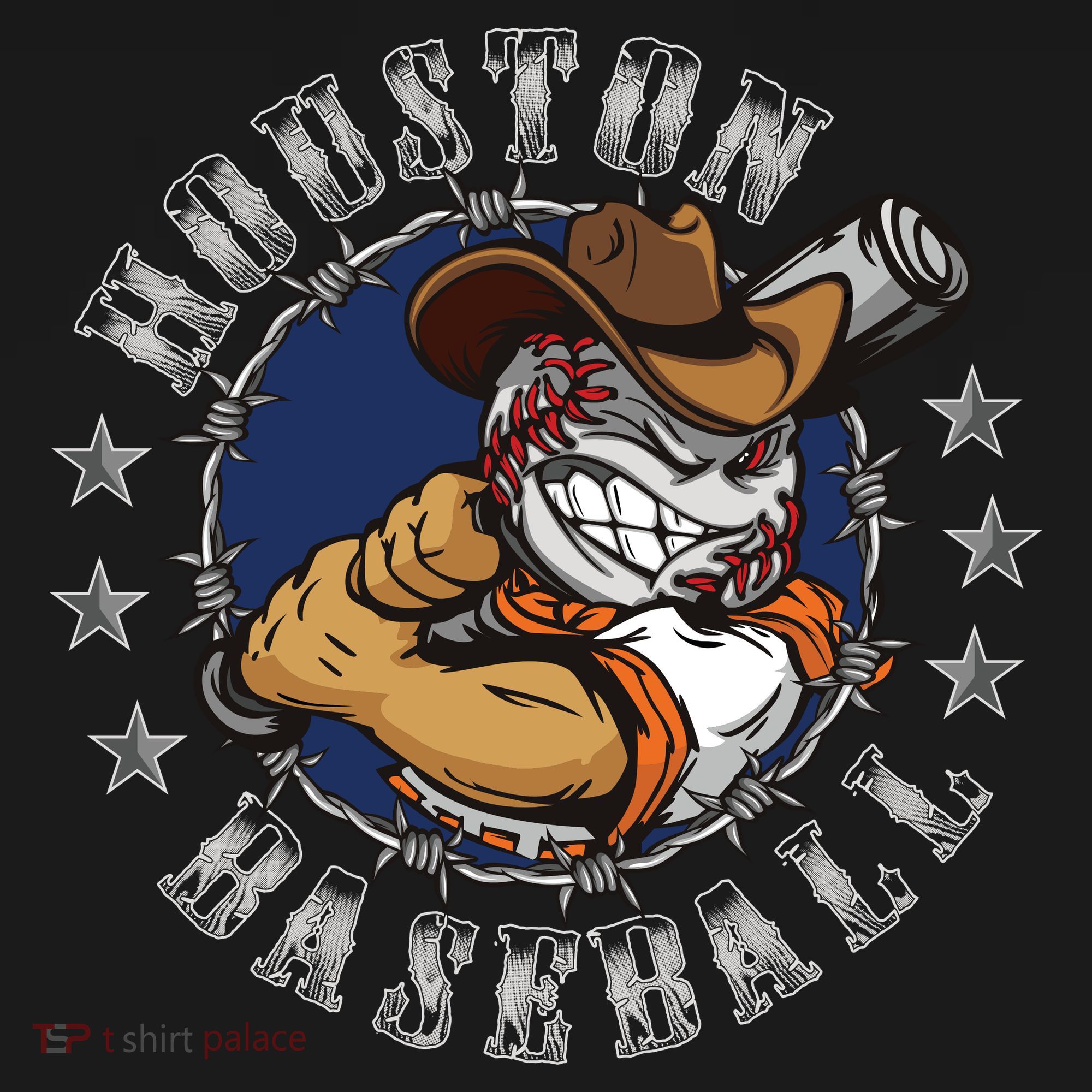 Houston Baseball Cartoon Kids Sweatshirt