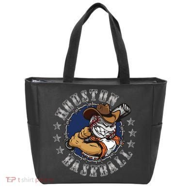 Houston Baseball Cartoon Tote Bag